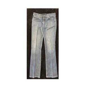 Wrangler Women’s Q-Baby Bootcut Jeans Size 9/10 Stretch Medium Wash 35”